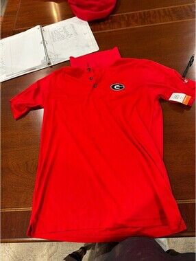 Champion Red Polo Shirt with Georgia Logo